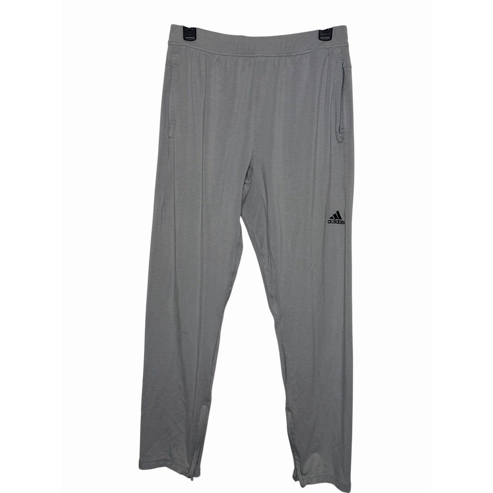 Adidas Aeroready Gray Athletic Training Pants Men's Size Ankle Zip